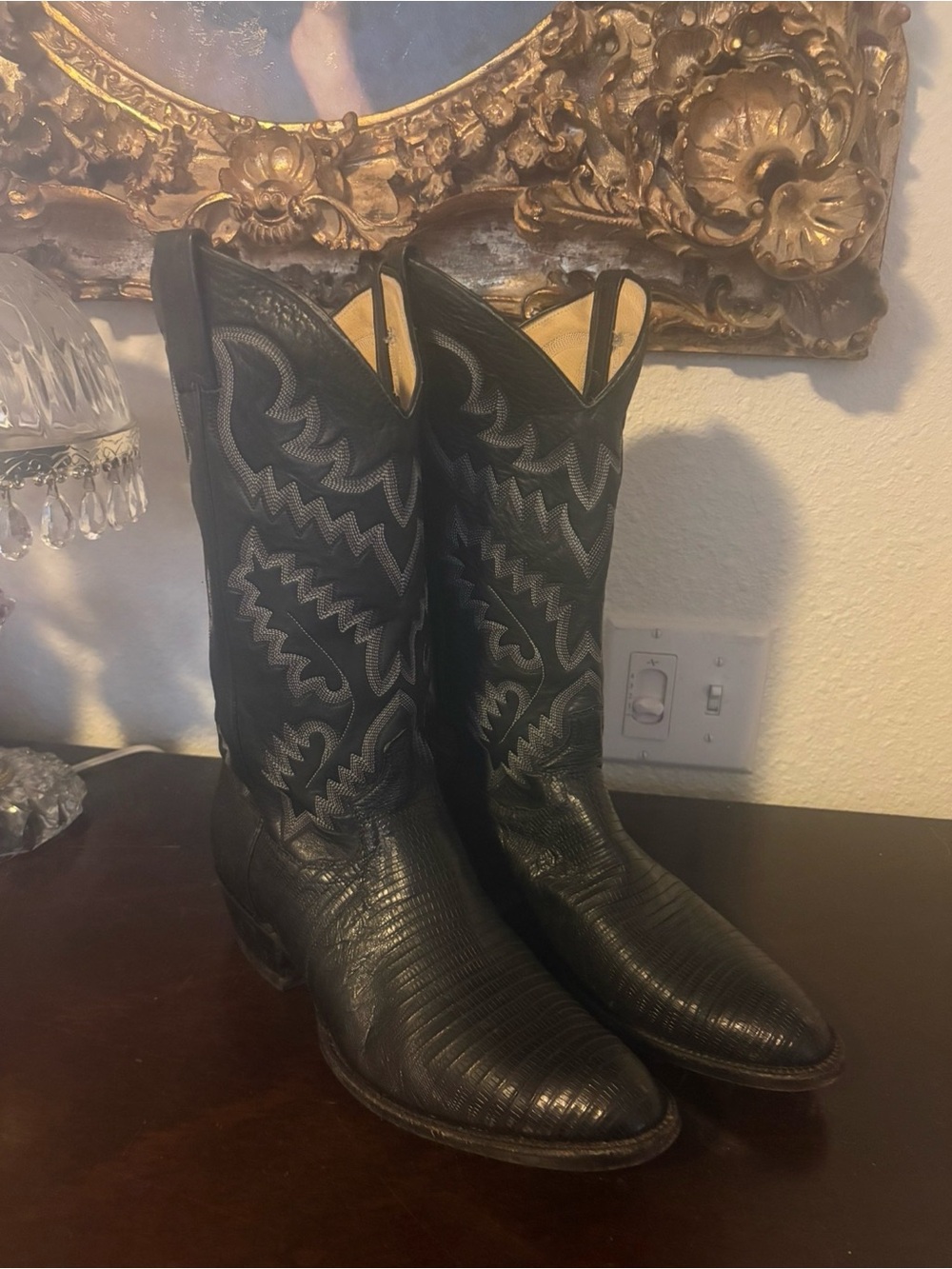 Panhandle Slim Black Western Cowboy Boots
